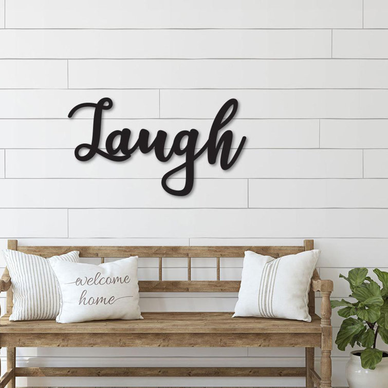 Winston Porter Cursive Word Laugh Sign Wall Décor Wayfair Canada